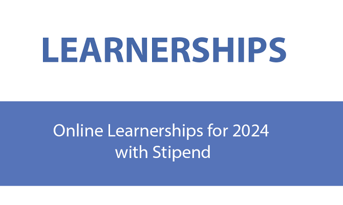 Online Learnership for 2024, With Stipend